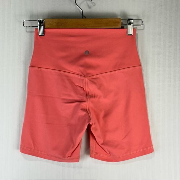 Lululemon Align High-Rise Shorts 6” Guava Pink Size 6 Nulu Fabric Buttery Soft - Picture 4 of 5